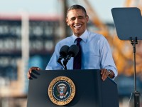 U.S. President Obama Speaks at Intel's Fab 42