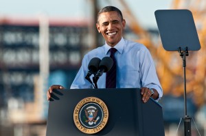 U.S. President Obama Speaks at Intel's Fab 42